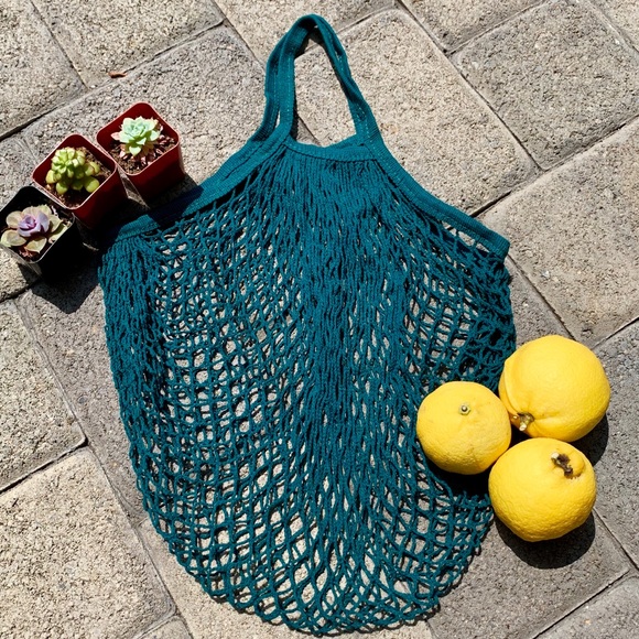 fire monkey Handbags - ✨TEAL GREEN FRENCH MARKET NET STRING BAG✨